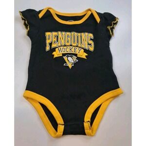 Pittsburgh Penguins Baby 12‎ Month Bodysuit  NHL Hockey Fan Black